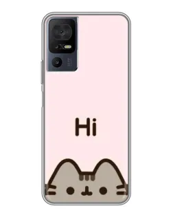 Чохол для TCL 40 SE з картинкою «Пушин каже Hi»