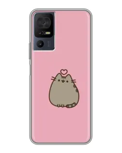 Чохол для TCL 40 SE з картинкою «Pusheen серце»