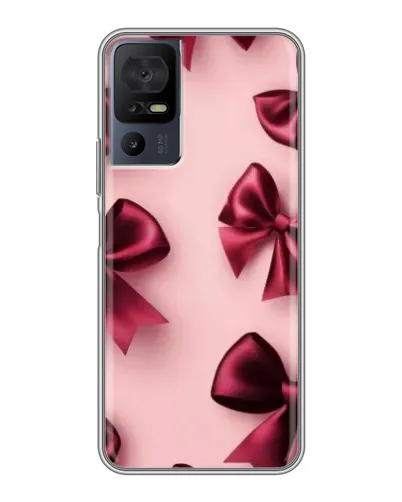 Чохол для TCL 40 SE з картинкою «Бордовий атлас»