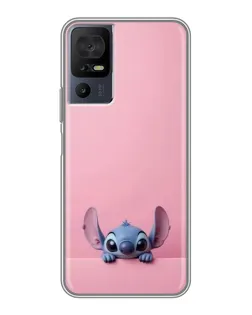 Чехол для TCL 40 SE с картинкой «Stitch выглядывает»