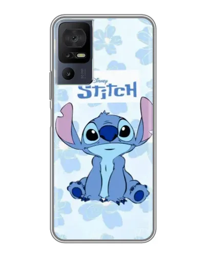 Чохол для TCL 40 SE з картинкою «Stitch серед квітів»