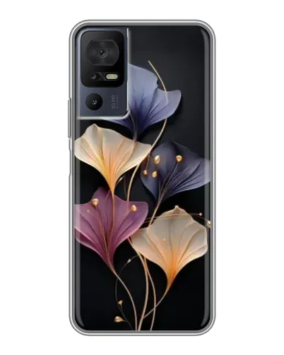 Чохол для TCL 40 SE з картинкою «Лілові квіти грації»