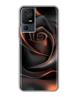 Чохол для TCL 40 SE з картинкою «Шовкова чорна троянда»