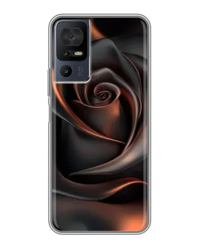 Чохол для TCL 40 SE з картинкою «Шовкова чорна троянда»