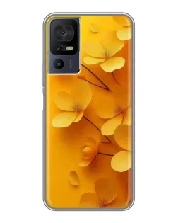Чохол для TCL 40 SE з картинкою «Золоті пелюстки»