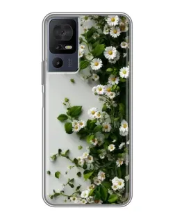 Чохол для TCL 40 SE з картинкою «Гілка дрібних білих квітів»