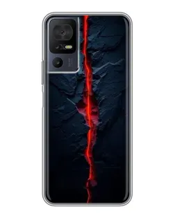 Чохол для TCL 40 SE з картинкою «Червона лавова тріщина»