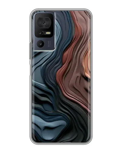 Чохол для TCL 40 SE з картинкою «Кольорові хвилі каньйону»