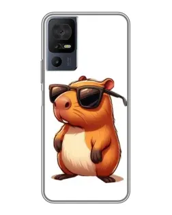Чохол для TCL 40 SE з картинкою «Капібара в окулярах»