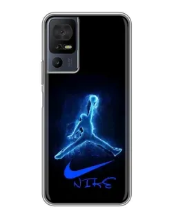 Чохол для TCL 50 5G з картинкою «Jordan Neon Blue»