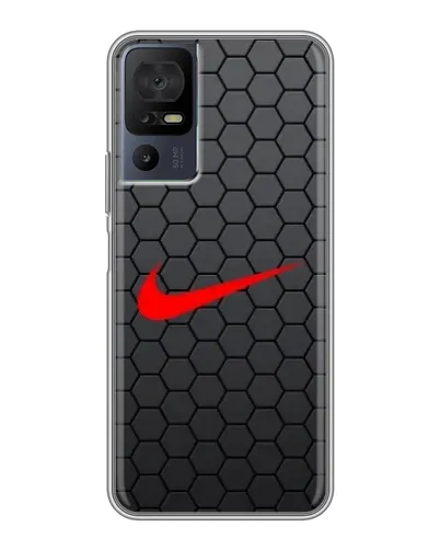 Чохол для TCL 50 5G з картинкою «Nike — карбонова сітка»