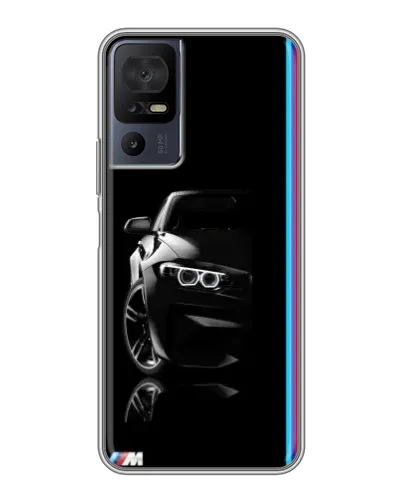Чохол для TCL 50 5G з картинкою «Силует BMW в темряві»