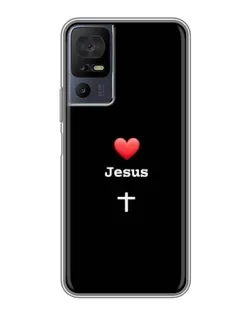 Чехол для TCL 50 5G с картинкой «Сердце - Jesus»