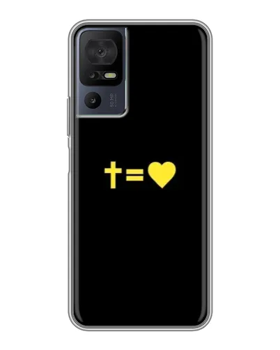 Чехол для TCL 50 5G с картинкой «Сердце и Крест»