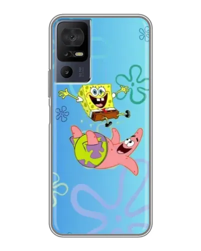 Чохол для TCL 50 5G з картинкою «Спанч Боб та Патрік»
