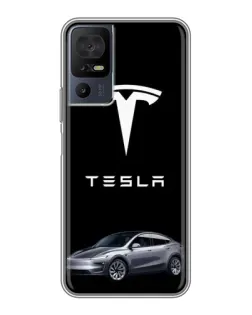 Чехол для TCL 50 5G с картинкой «Tesla Model Y»
