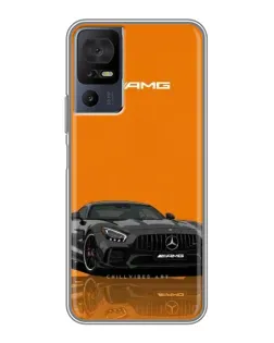 Чохол для TCL 50 5G з картинкою «Помаранчевий Mercedes AMG»