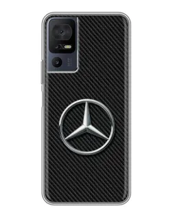 Чехол для TCL 50 5G с картинкой «Карбоновый Mercedes стиль»