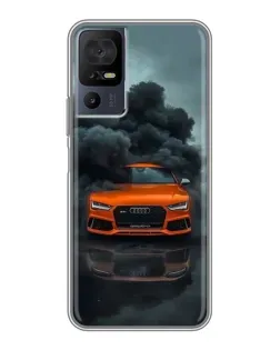 Чохол для TCL 50 5G з картинкою «Audi у хмарах диму»