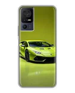 Чехол для TCL 50 5G с картинкой «Салатовый Lamborghini Huracan»