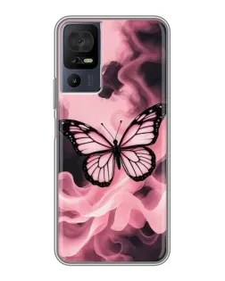 Чохол для TCL 50 5G з картинкою «Метелик у диму»