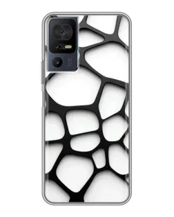 Чехол для TCL 50 5G с картинкой «Белая объемная сетка» Чехол для TCL 50 5G с картинкой «Белая объемная сетка»