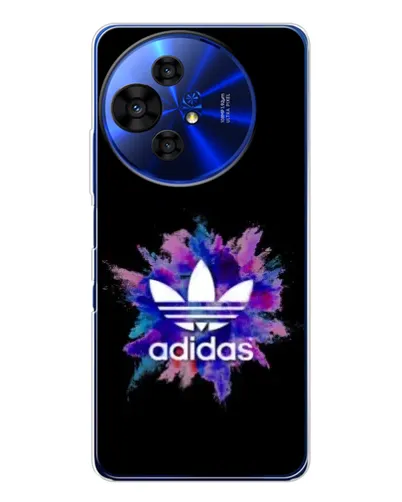 Чехол для TCL 50 NxtPaper с картинкой «Взрыв красок Adidas»