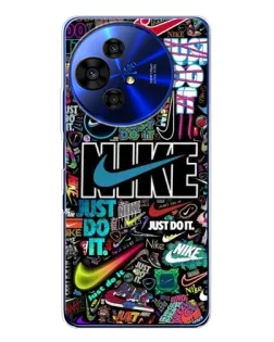 Чехол для TCL 50 NxtPaper с картинкой «Яркий коллаж Nike»