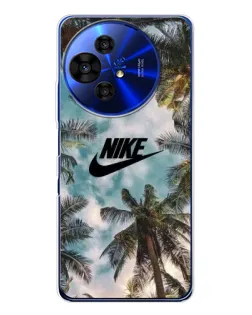 Чехол для TCL 50 NxtPaper с картинкой «Тропический принт Nike»