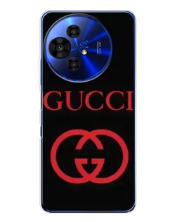 Чехол для TCL 50 NxtPaper с картинкой «Gucci — красный логотип»