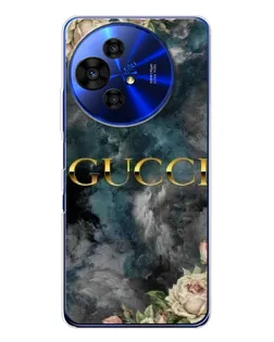 Чехол для TCL 50 NxtPaper с картинкой «Абстрактные цветы Gucci»