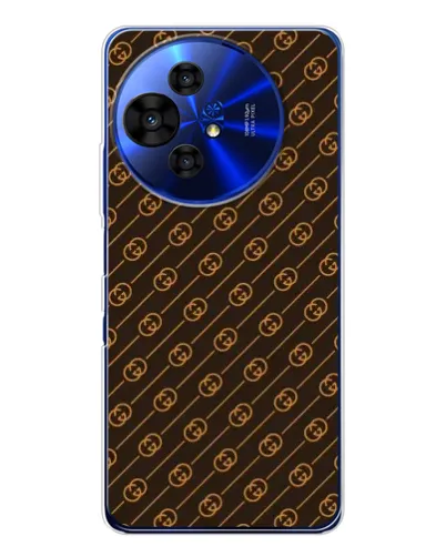 Чехол для TCL 50 NxtPaper с картинкой «Gucci — золотые диагонали»