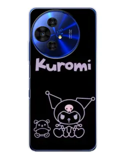 Чохол для TCL 50 NxtPaper з картинкою «Kuromi — чорний мінімалізм»