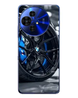 Чехол для TCL 50 NxtPaper с картинкой «Колесо BMW вблизи»