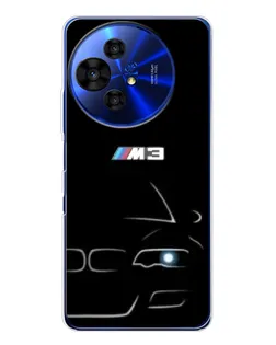 Чехол для TCL 50 NxtPaper с картинкой «Минималистичный принт BMW M3»