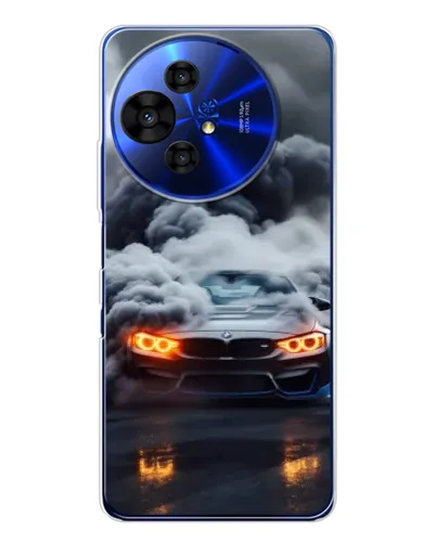 Чехол для TCL 50 NxtPaper с картинкой «BMW в дыму»
