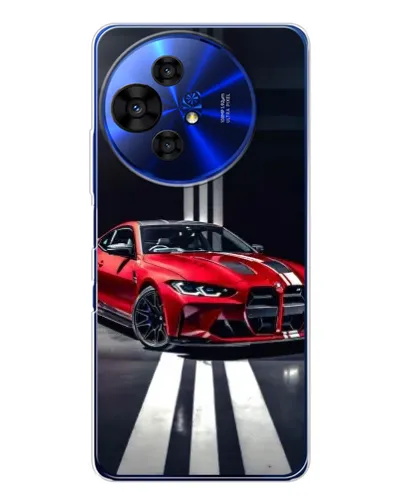 Чехол для TCL 50 NxtPaper с картинкой «Красная BMW на дороге»