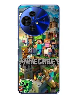 Чохол для TCL 50 NxtPaper з картинкою «Замок Minecraft»