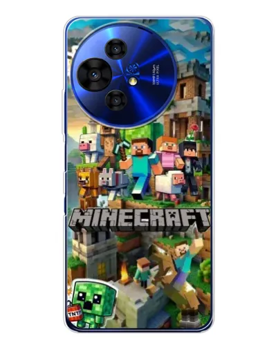 Чехол для TCL 50 NxtPaper с картинкой «Замок Minecraft»