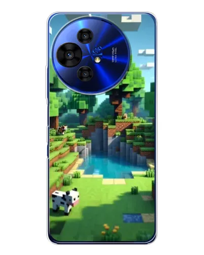 Чехол для TCL 50 NxtPaper с картинкой «Minecraft летний день»