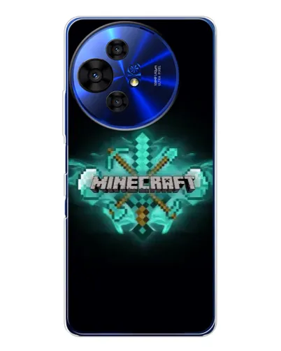 Чехол для TCL 50 NxtPaper с картинкой «Minecraft Diamond лого»