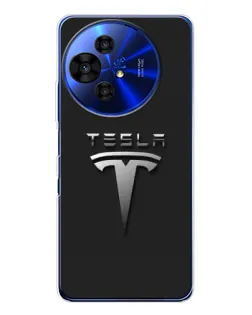 Чохол для TCL 50 NxtPaper з картинкою «Сталевий логотип Tesla»