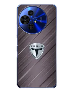 Чохол для TCL 50 NxtPaper з картинкою «Металева текстура Tesla»