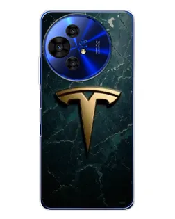 Чохол для TCL 50 NxtPaper з картинкою «Мармурова Tesla Gold»