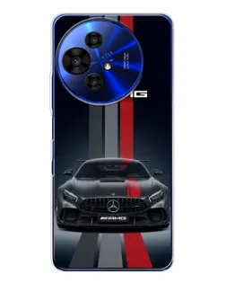 Чохол для TCL 50 NxtPaper з картинкою «Mercedes — білий карбон»