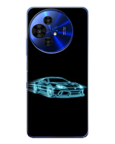 Чохол для TCL 50 NxtPaper з картинкою «Неоновий контур Lamborghini»