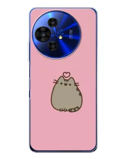 Чехол для TCL 50 NxtPaper с картинкой «Pusheen сердце»