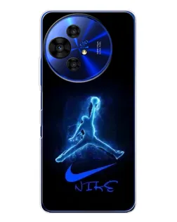 Чохол для TCL 50 Pro NxtPaper з картинкою «Jordan Neon Blue»
