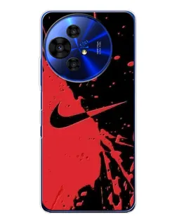 Чехол для TCL 50 Pro NxtPaper с картинкой «Красные брызги Nike»