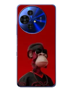 Чохол для TCL 50 Pro NxtPaper з картинкою «Bored Ape в червоному»